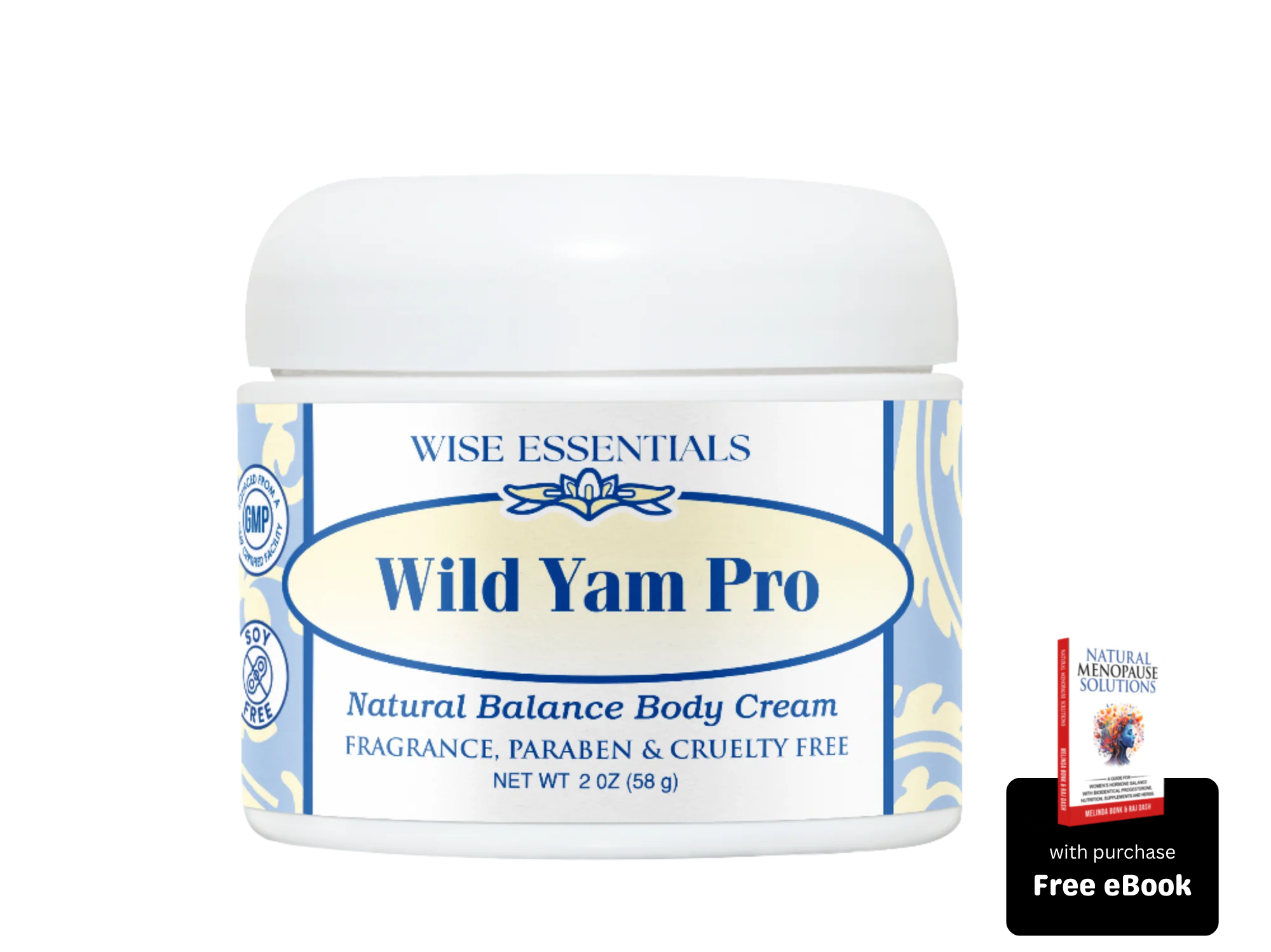 Wild Yam Pro Herbal Cream 2 oz Jar