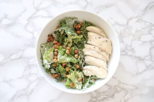 Kale Chicken Ceasar Salad
